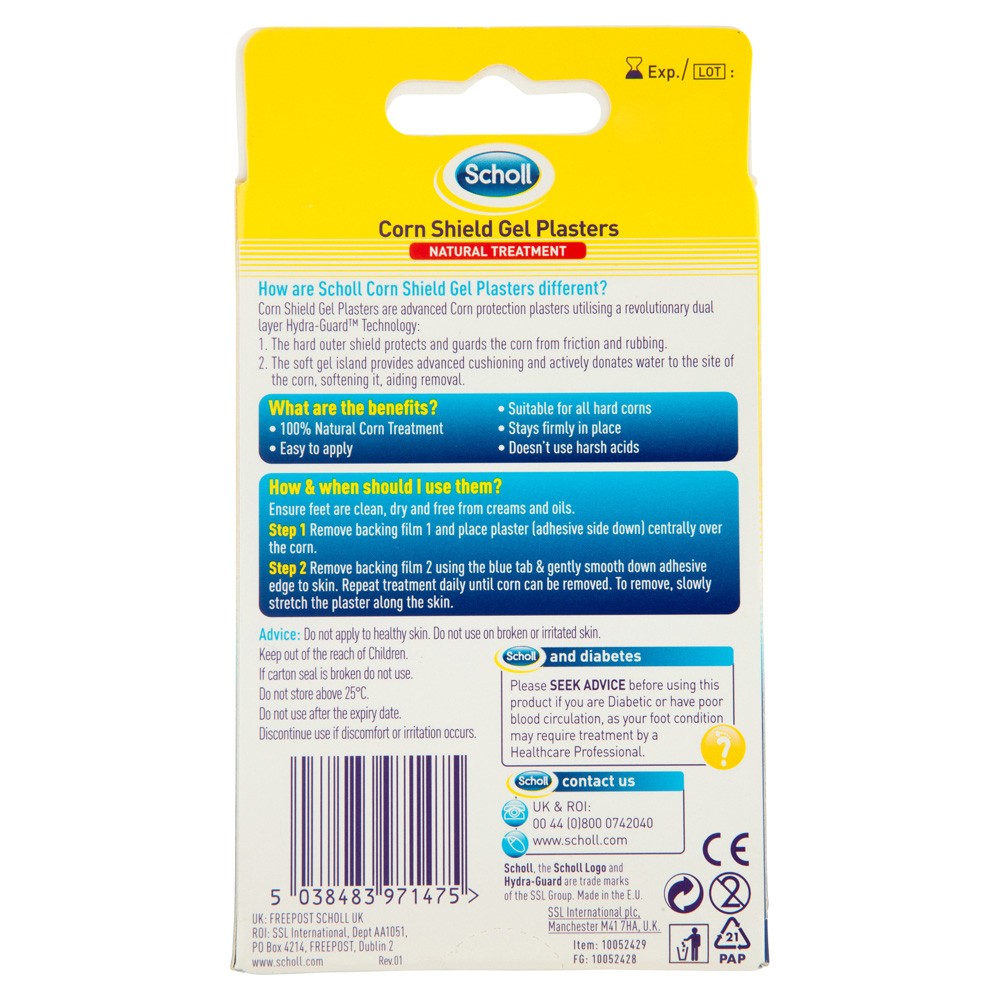 Scholl Corn Shield Gel Plaster eBay